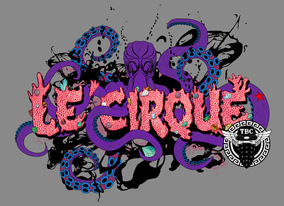 Octopus logo for Le' Cirque by TBC digital art logo octopus vector