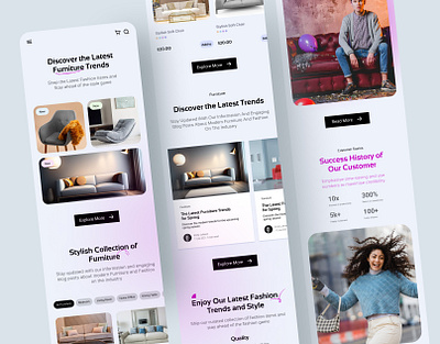 Furniture website Mobile view figma furniture website