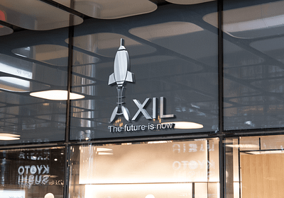Axil futuristic logo 3d branding graphic design logo