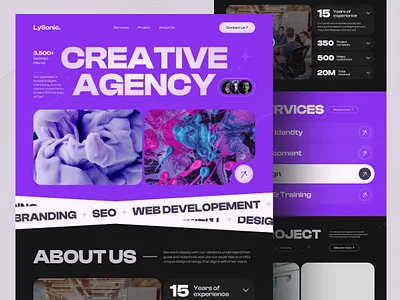 Digital Agency Website Landing Page agency agency website business agency colorful company creative agency digital agency header homepage landing page landingpage marketing startup trending ui uidesign web design web ui webdesign