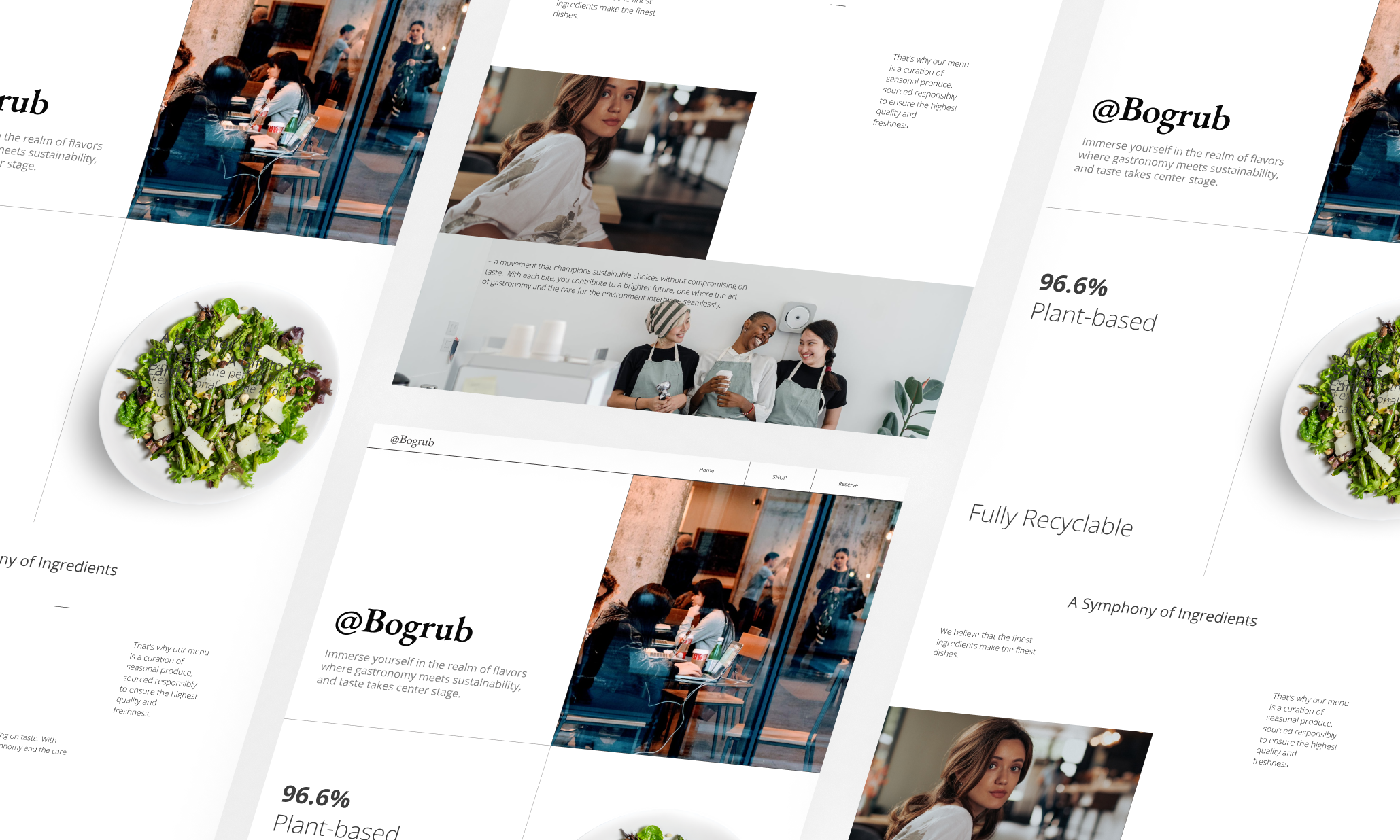 Eco-Gastronomy - Cafe animation branding daily ui dailyui design graphic design illustration logo minimal typography ui ux vector web
