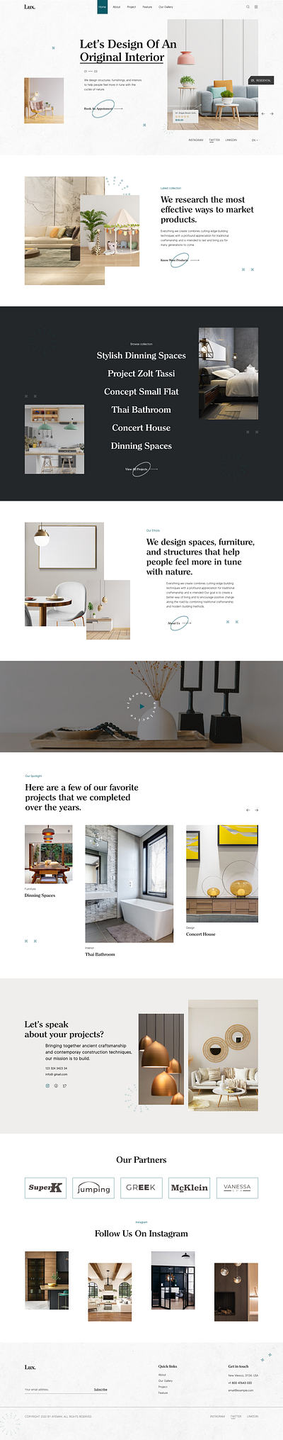 Interior Website design graphic design illustration typography webflow
