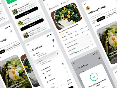 Food Recipe - Mobile App app designer clean cooking cool delivery app food food app food app design food delivery food website ingredients junaki minimal mobile app mordern resturant app resturant app design ricipes app design trandy app vegetables