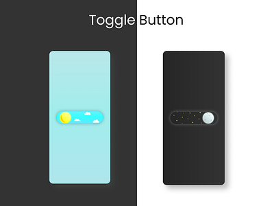 Toggle Button- Day and Night Prototyping dailyui prototype toggle button ui