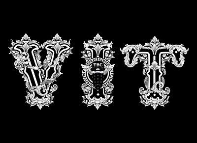 VIT Baroque Lettering Logo by TBC lettering logo logo design