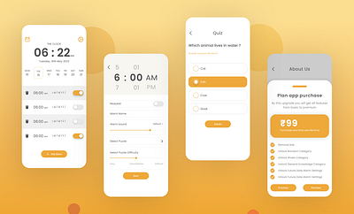 Sveglia alarm app clock puzzle typography ui ux