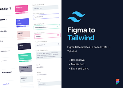 Figma to Tailwind app design ui