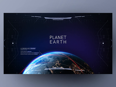 Earth Demo x FUI 3d animation c4d earth fui homepage hud interface landing page ui uiux ux web website