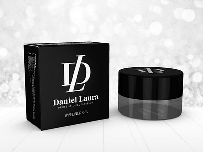 Daniel & Laura Eyeliner Gel Packaging Design cosmetics packaging design eyeliner gel graphic designer illustration label design logo mockup packaging design packaging designer structural design ui