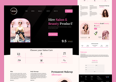 Salon Website branding design redesign salon typography ui ux website