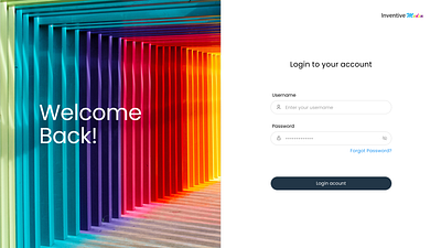 Inventive Media Wordpress account login page animation app branding design figma graphic design icon illustration login page logo ui web design