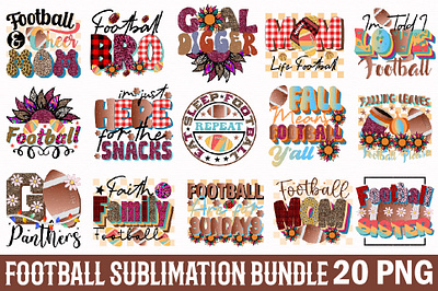 Football Sublimation Design Bundle football png files