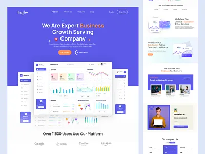 Saas: Website design landing page home page ui app b2b business design fintech hero hero section homepage landing page product saas saas landing page saas website sales ui ux web design webflow webflow design website