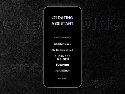 Onboarding Video animation app design ui web