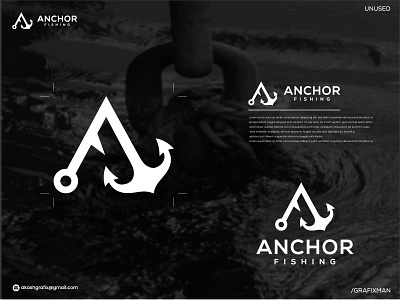 Anchor Fishing af anchor boat branding clothing design fish fishing graphic design logo logodesigner luxurylogo shio anchor ship