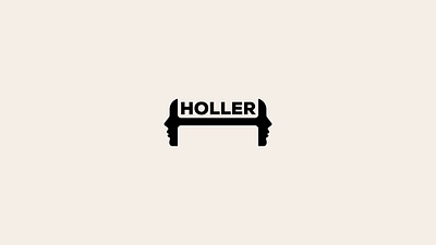 Holler logo black boy branding connect creative design face girl graphic design head illustration letter link logo logofolio man modern portfolio vector woman