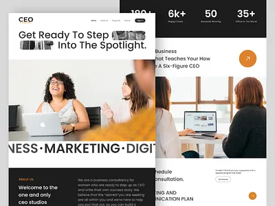 Business Consulting branding business business coach business consulting coaching company concept consultant creative agency digital campaign digital marketing home page landing page marketing mentor minimal service uiux web design website