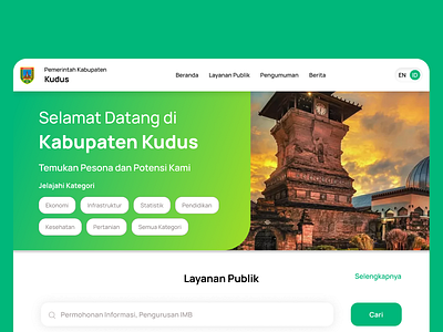Redesign Website Pemerintahan Kabupaten Kudus redesign revamping ui webdesign