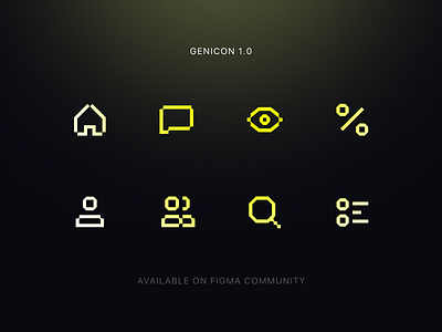 Genicon - New Futuristic Icon Pack ai assets design future icon iconpack illustration pack ui
