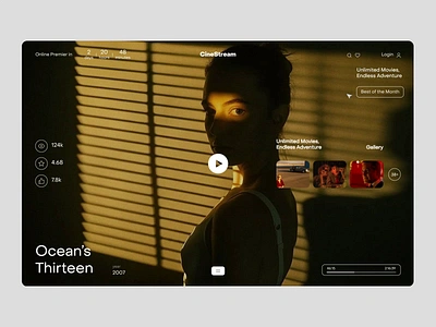 Movies Platform Design animated website awwwards best moviews online cinema online series website premier