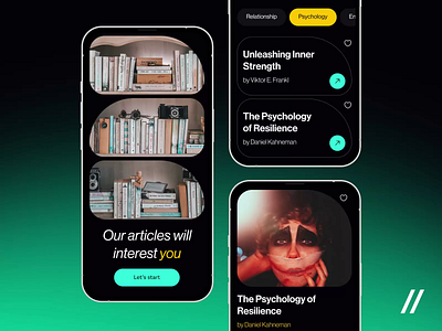 Educational Mobile iOS App android animation app app design app interaction article dark theme design education elearning ios learning mobile mobile app mobile ui motion online track ui ux