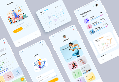 Fitness App UI Design app design app ui design fitness app ui design ux ui design