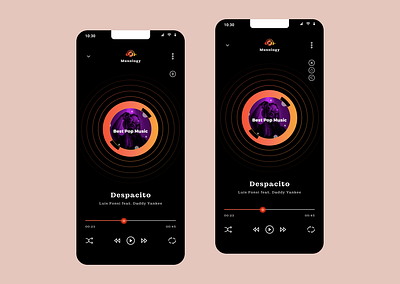 Music player Screen #Day9 dailyui day9 motion graphics music app ui uxui designer