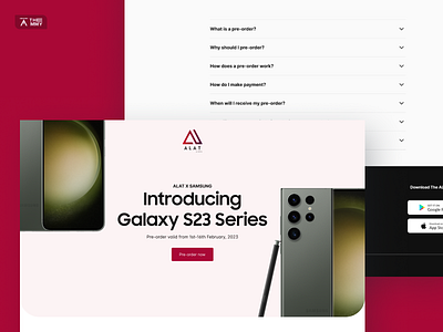 Samsung Pre-order Landing Page africa design high fidelity ui