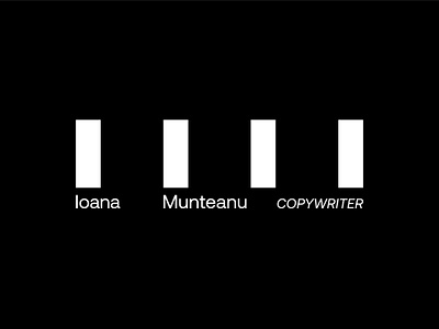 Ioana Munteanu logo branding copywriter custom design graphic design im logo minimal typography vector