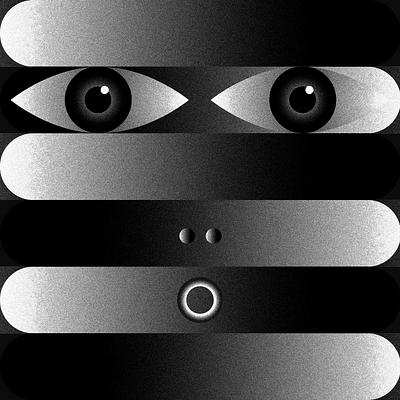 Face Abstract Motion Art by Tarafa animation black branding creative creativedesign design eyes face gradients graphic graphic design illustration logo loop monochrom motion ui ux vector white