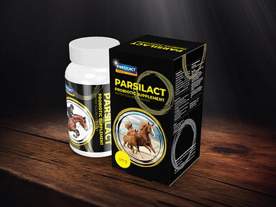 Parsilact Equine Probiotic Supplement Packaging animal supplement equine supplement graphic designer horse probiotics mockup packaging design packaging designer probiotics structural design supplement packaging
