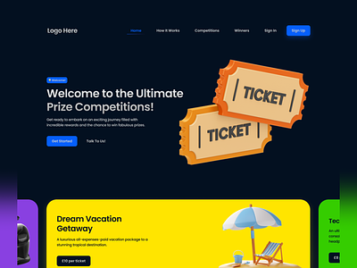 Lotteries app branding design graphic design illustration lottery platform raffle ui ux visual design web design website design website designer