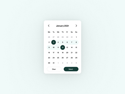 UI Calendar - Practice design inspiration ui