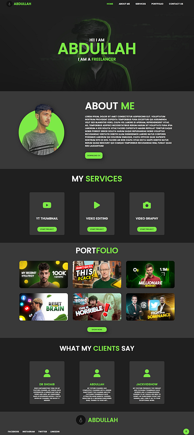 portfolio website 3d animation app branding coding css design graphic design html illustration logo motion graphics typography ui ux vector web web design website wordpress