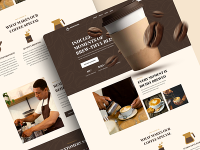 BrewHaven - Coffee Shop Website design designagency figma figmadesign inspiration project website websitedesign
