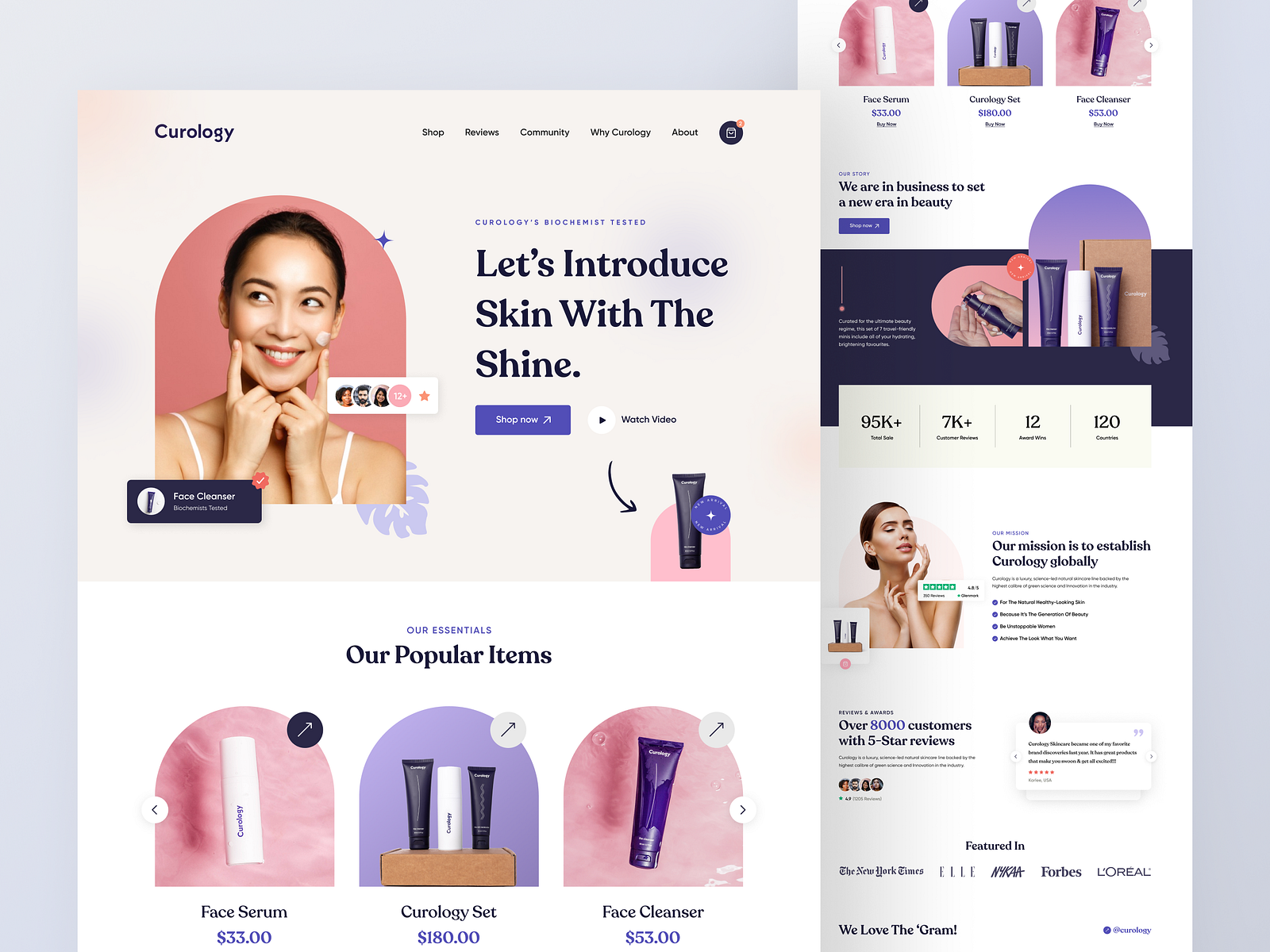 Curology Skincare - Landing Page UI by Darshan Shah on Dribbble