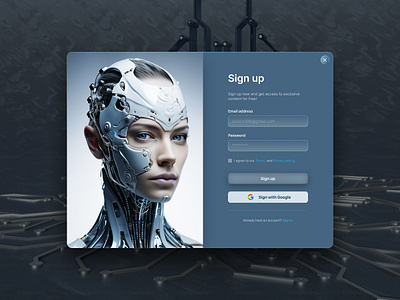 Sign up pages ai ai in design app design designer log in page midjourney sign up uidesign uiux uxdesign webdesign website