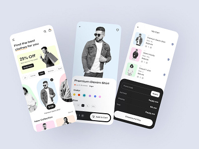 Ecommerce App Design for Fashion Brands android app design app designer app ui clean ecommerce fashion fashion app fashion app design minimal product design shopping app store trending ui ui design ux
