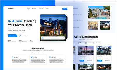 Keyhouse - Real Esate Entry Page Design | Landing page blockchain branding figma figma design ui uiux website design