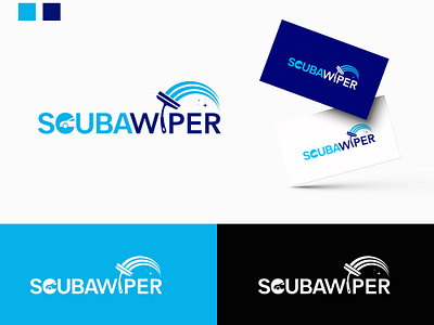 SCUBAWIPER LOGO branding cleaning graphic design logo wiper