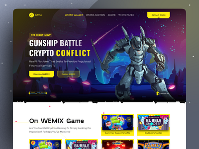 WEMIX - Game Store - Website Design animation website design