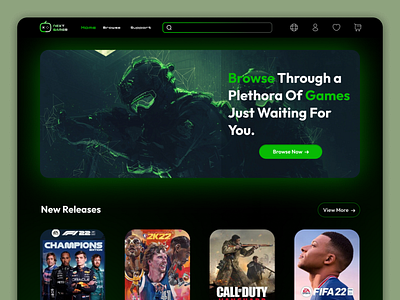 A Gamestore Website design design figma graphic design ui ux website