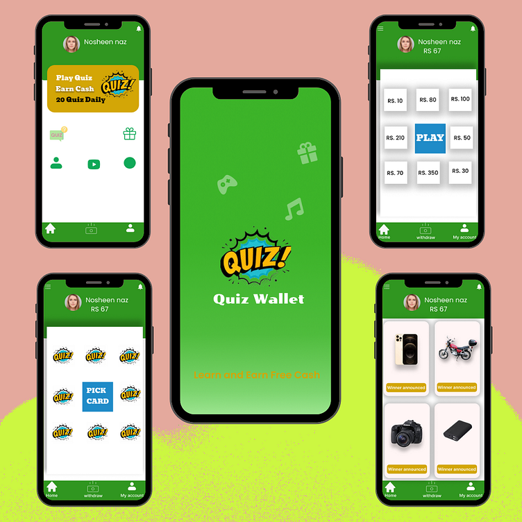 Quiz wallet app design... by Nosheen Naz Memon on Dribbble