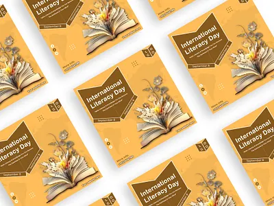 International Literacy Day For Social Media Template ads advert advertisement banner design education facebook post flyer graphic design knowledge literacy day marketing media post poster psd september 8 social media template web