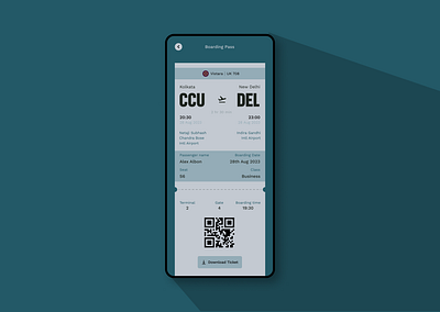 Boarding Pass UI | DailyUI app app design boarding branding dailyui design graphic design illustration logo pass ticket travel ui uiux ux vector