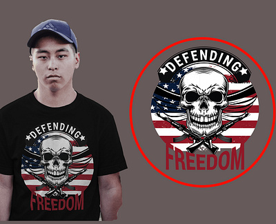 Custom Freedom Fighter T shirt Design branding de design graphic design illustration logo sports t shirt design t shirt