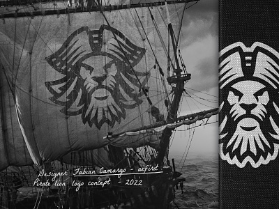 Pirate Lion Logo adventure animal beard branding captain esports fantasy for sale lion logo mariner mascot navigator pirate sailor seaman serious sports travel wild