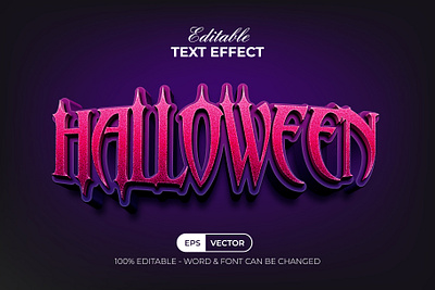 Halloween Text Effect Style 3d editable font halloween horror lettering modern style text effect type typface typography vector