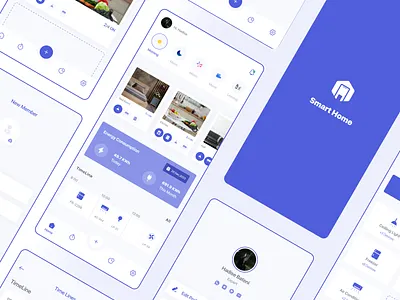 Smart Home Application figma graphic design illustrator smart home ui uidesign uiux ux uxdesign