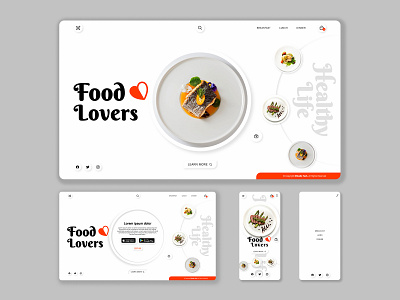 Food Website Landing Page Design code cssanimations csseffects design food website graphic design htmlcss javascript neumorphism ui ux web design